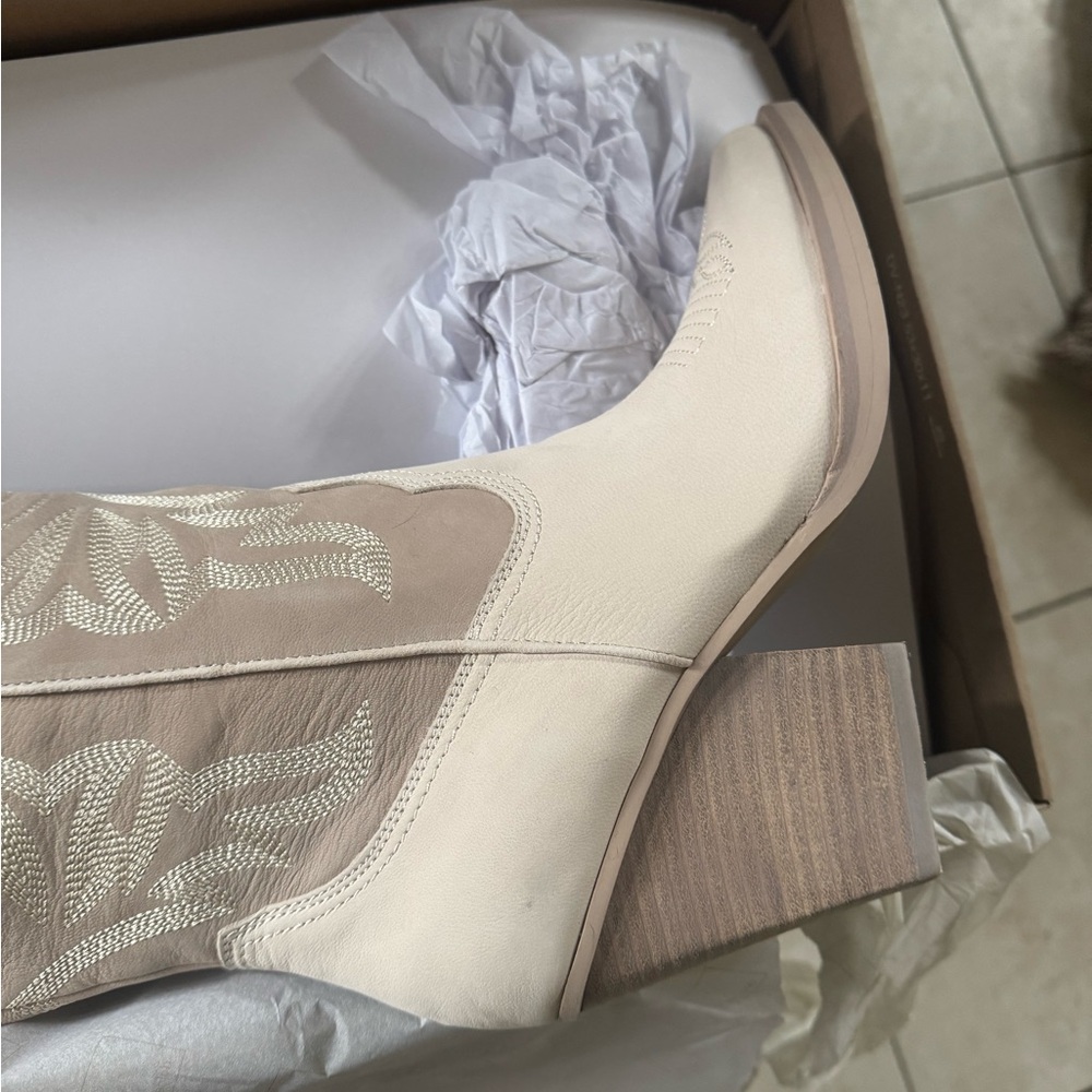 Dolce Vita‎ Cowboy Western Boots Blanch - Picture 15 of 16